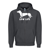 Smoke Doxie Low Life Zipper Hoodie - artisFamous