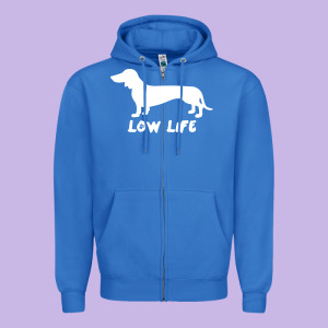 Doxie Low Life Zipper Hoodie Designed By Artisfamous