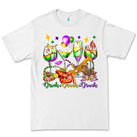 White drink drank drunk mardi gras wine glasses olivia Premium Tee - OliviaCreatesArt