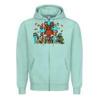 Seafoam thankful turkey Zipper Hoodie - JahusDesignShop