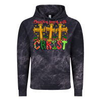 Cloud Black christmas begins with christ Vintage Hoodie - CowhideDigitalArt