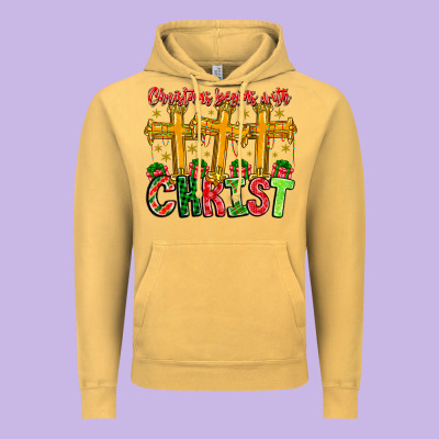 Christmas Begins With Christ Vintage Hoodie Designed By Cowhidedigitalart