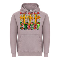 Vintage Zinc christmas begins with christ Vintage Hoodie - CowhideDigitalArt