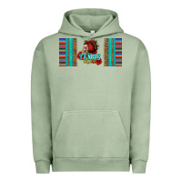 Pigment Oil Green texas chica skull with bandana Urban Hoodie - Jasminsmagicworld