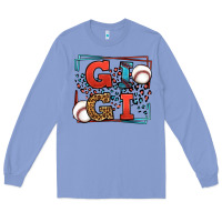 Colony Blue Baseball gigi leopard frame Long Sleeve Tee - LillyAllenDesigns