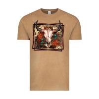 Vintage Camel Western Bull Skull Vintage Tee - FaDigitalArtStudio