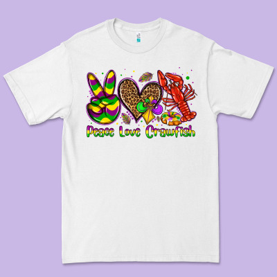Peace Love Crawfish Olivia Premium Tee Designed By Oliviacreatesart