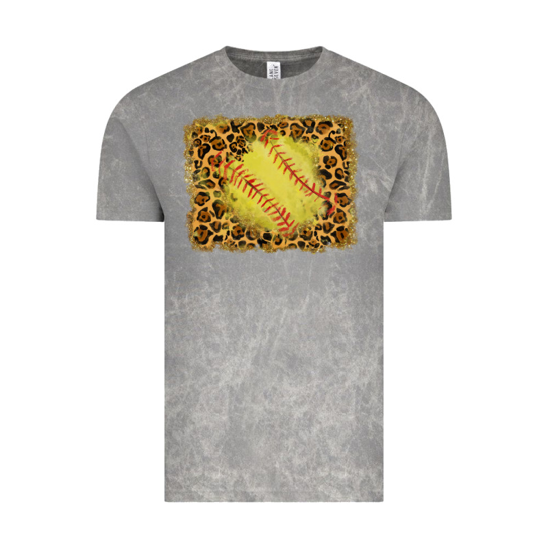 Watercolor Glitter Leopard Softball Background Vintage Tee by RanaPortraitStore | Teevron