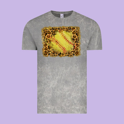 Watercolor Glitter Leopard Softball Background Vintage Tee Designed By Ranaportraitstore