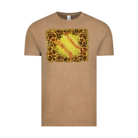 Vintage Coffee watercolor glitter leopard softball background Vintage Tee - RanaPortraitStore