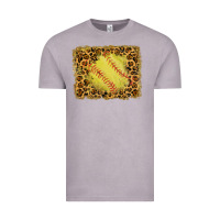 Vintage Zinc watercolor glitter leopard softball background Vintage Tee - RanaPortraitStore