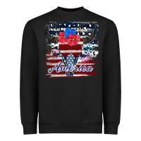 Black bull skull america Heavyweight Sweatshirt - JahusDesignShop