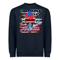 Bull Skull America Heavyweight Sweatshirt | Teevron