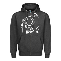 Charcoal Heather carp fishing Zipper Hoodie - artisFamous
