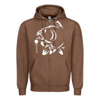 Chestnut carp fishing Zipper Hoodie - artisFamous