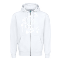 White carp fishing Zipper Hoodie - artisFamous