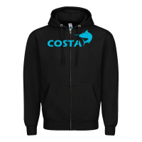 Black costa Zipper Hoodie - artisFamous