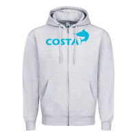 Heather Grey costa Zipper Hoodie - artisFamous
