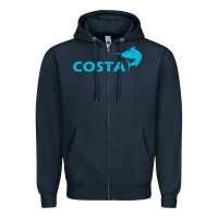 Navy costa Zipper Hoodie - artisFamous