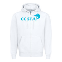White costa Zipper Hoodie - artisFamous