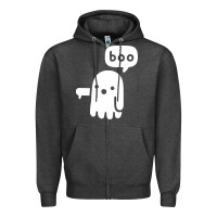 Charcoal Heather ghost of disapproval Zipper Hoodie - artisFamous