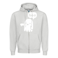 Dove Grey ghost of disapproval Zipper Hoodie - artisFamous
