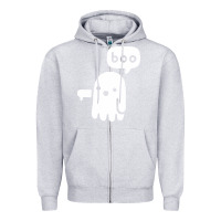 Heather Grey ghost of disapproval Zipper Hoodie - artisFamous