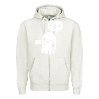 Oatmeal Heather ghost of disapproval Zipper Hoodie - artisFamous