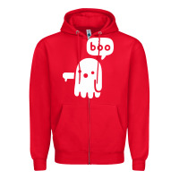Red ghost of disapproval Zipper Hoodie - artisFamous