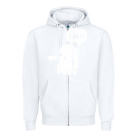 White ghost of disapproval Zipper Hoodie - artisFamous