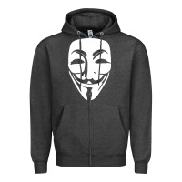 Charcoal Heather anonymous misteryous Zipper Hoodie - artisFamous