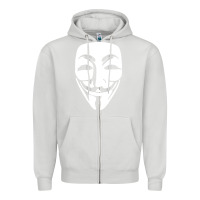 Dove Grey anonymous misteryous Zipper Hoodie - artisFamous
