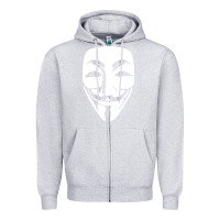 Heather Grey anonymous misteryous Zipper Hoodie - artisFamous