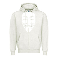 Oatmeal Heather anonymous misteryous Zipper Hoodie - artisFamous