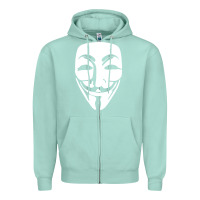 Seafoam anonymous misteryous Zipper Hoodie - artisFamous