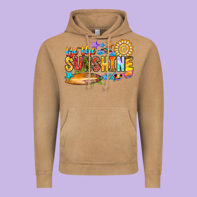 Be The Sunshine Vintage Hoodie Designed By Cowhidedigitalart