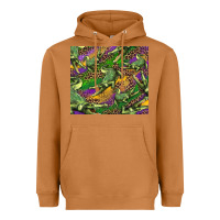 Meerkat mardi gras Louisiana crocodile leopard Heavyweight Hoodie - RanaPortraitStore
