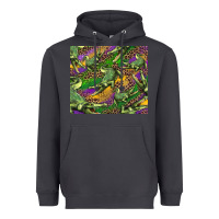Smoke mardi gras Louisiana crocodile leopard Heavyweight Hoodie - RanaPortraitStore