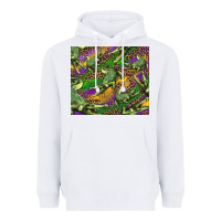 White mardi gras Louisiana crocodile leopard Heavyweight Hoodie - RanaPortraitStore
