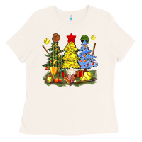 Bone christmas with softball trees bbs Ladies Tee - BundleAndBundleShop