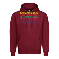 Burgundy Anti Trump Science is Real Black Lives Matter T shirt Zipper Hoodie - artisFamous