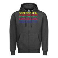Charcoal Heather Anti Trump Science is Real Black Lives Matter T shirt Zipper Hoodie - artisFamous