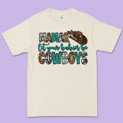 Mama's Let Your Babies Be Cowboys Premium Tee Designed By Oliviacreatesart