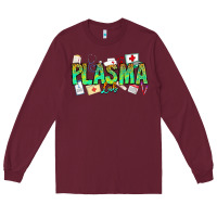 Burgundy plasma lab Long Sleeve Tee - CowhideDigitalArt