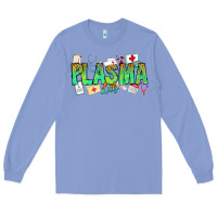 Colony Blue plasma lab Long Sleeve Tee - CowhideDigitalArt