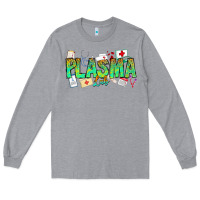 Heather Grey plasma lab Long Sleeve Tee - CowhideDigitalArt