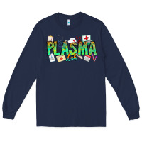 Navy plasma lab Long Sleeve Tee - CowhideDigitalArt