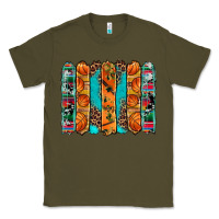 Army Green basketball serape cowhide turquoise leopard glitter  brushstrokes Classic Tee - Artiststas
