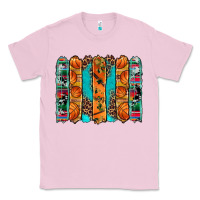 Bubblegum Pink basketball serape cowhide turquoise leopard glitter  brushstrokes Classic Tee - Artiststas