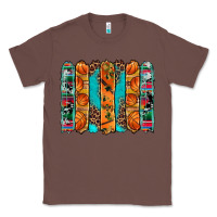 Chestnut basketball serape cowhide turquoise leopard glitter  brushstrokes Classic Tee - Artiststas